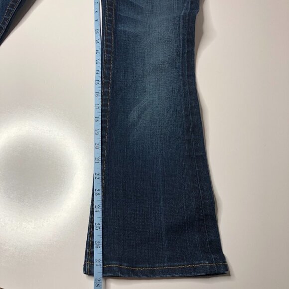 TRUE Religion Lexi 90s Low Rise Button Fly Slim Bootcut Blue Denim Jeans SIZE 25 - Picture 15 of 16